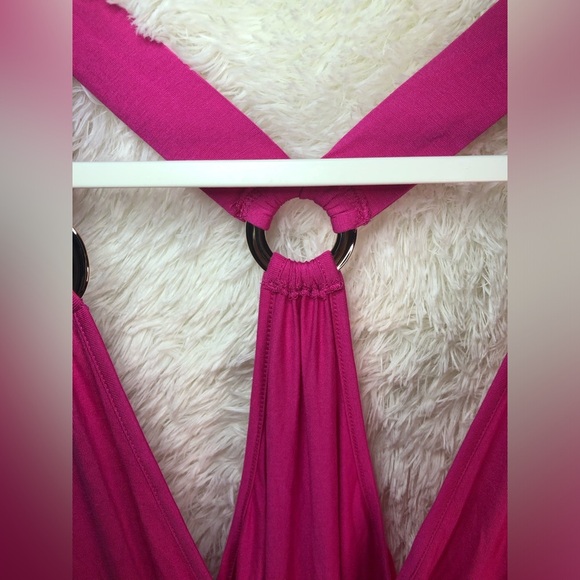🌺VENUS Hot Pink Halter Romper size Large 🌺 - Picture 9 of 15